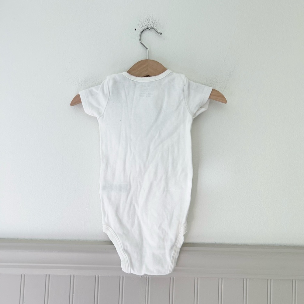 Carters 9 Months Bunny White Baby One-Piece Bodysuit - Picture 4 of 4